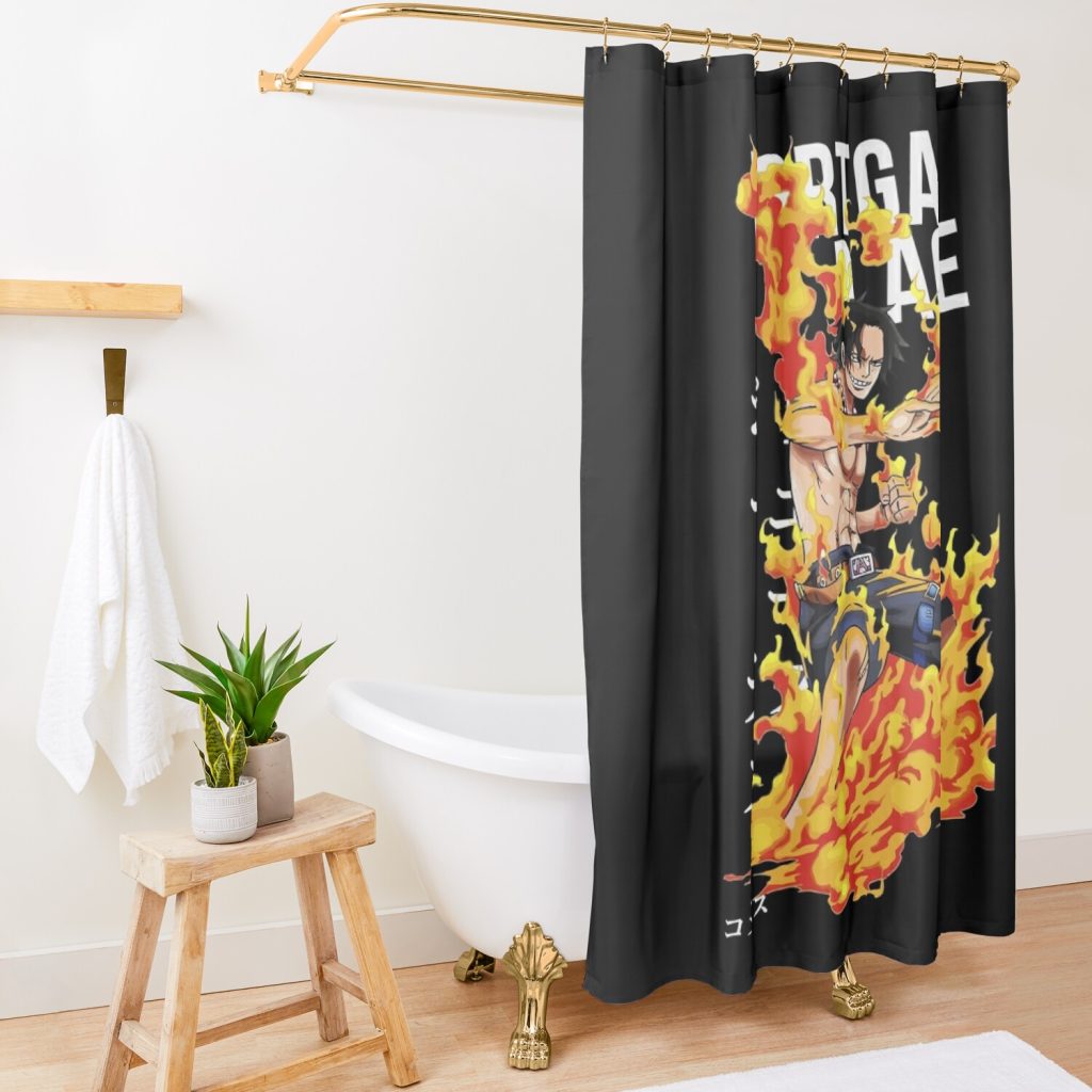 Portgas D Ace - Hiken No Ace Shower Curtain Official One Piece Merch