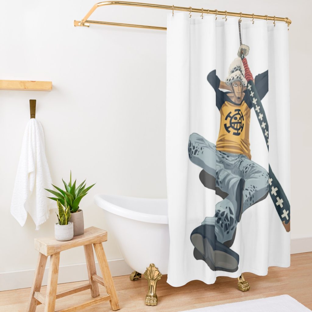 Trafalgar Law Heart Pirates Shower Curtain Official One Piece Merch