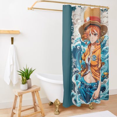 Nami One Piece Collection Shower Curtain Official One Piece Merch