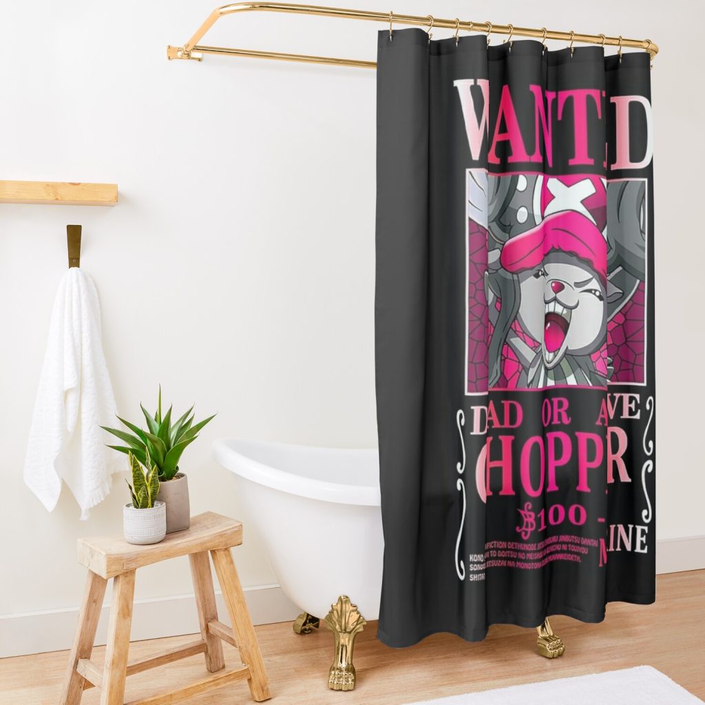 Wanted Chopper Shower Curtain Official One Piece Merch