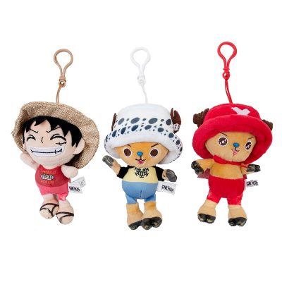 12CM One Piece Anime Figures Cosplay Plush keychain Toy Luffy Chopper Ace Law Sabo Cute Doll 1 - One Piece Shop