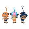 12CM One Piece Anime Figures Cosplay Plush keychain Toy Luffy Chopper Ace Law Sabo Cute Doll 3 - One Piece Shop