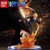 16CM Anime One Piece Sanji Luffy Sculpture Black Leg Fire Battle PVC Collectible Onepiece Action Figure - One Piece Shop