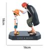 18cm One Piece Anime Figure Four Emperors Shanks Straw Hat Luffy Action Figure One Piece Sabo 5 - One Piece Shop