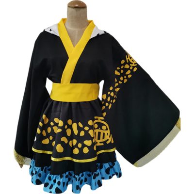Anime One Piece Trafalgar Law Cosplay Costume Dress for Girls Hoodie Outfit Fantasia Halloween Party Disguise 1 - One Piece Shop