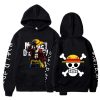 Anime Print Sweatshirt Men Women Long Sleeved Fleece Hoodies Autumn Winter Oversized Sweater Luffy Cartoon Hooded - One Piece Shop