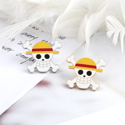 Anime Skeleton Brooch Pirate Skull Enamel Pins Cosplay Badge Backpack Cloth Denim Lapel Pin Jewelry Gift 1 - One Piece Shop