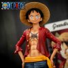 Hot 28cm One Piece Anime Figure Confident Smiley Luffy Three Form Face Changing Doll Action Figurine 2 - One Piece Shop