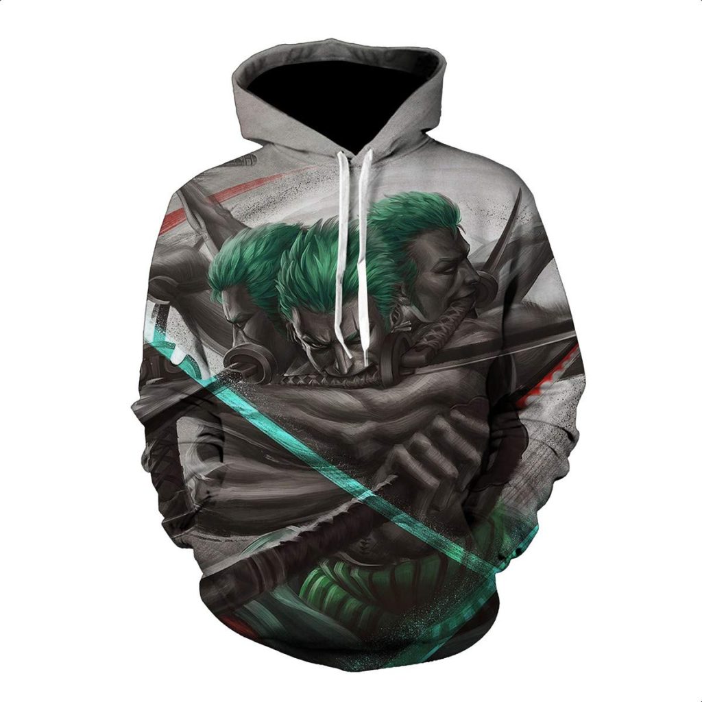 New Cartoon One Piece Roronoa Zoro 3D Hoodies Men Fashion Casual Cosplay Costume Coat School Streetwear - One Piece Shop