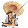 One Piece Figure Holding An Umbrella Luffy Sitting Posture Top Decisive Battle Anime Boxed Model Pvc - One Piece Shop