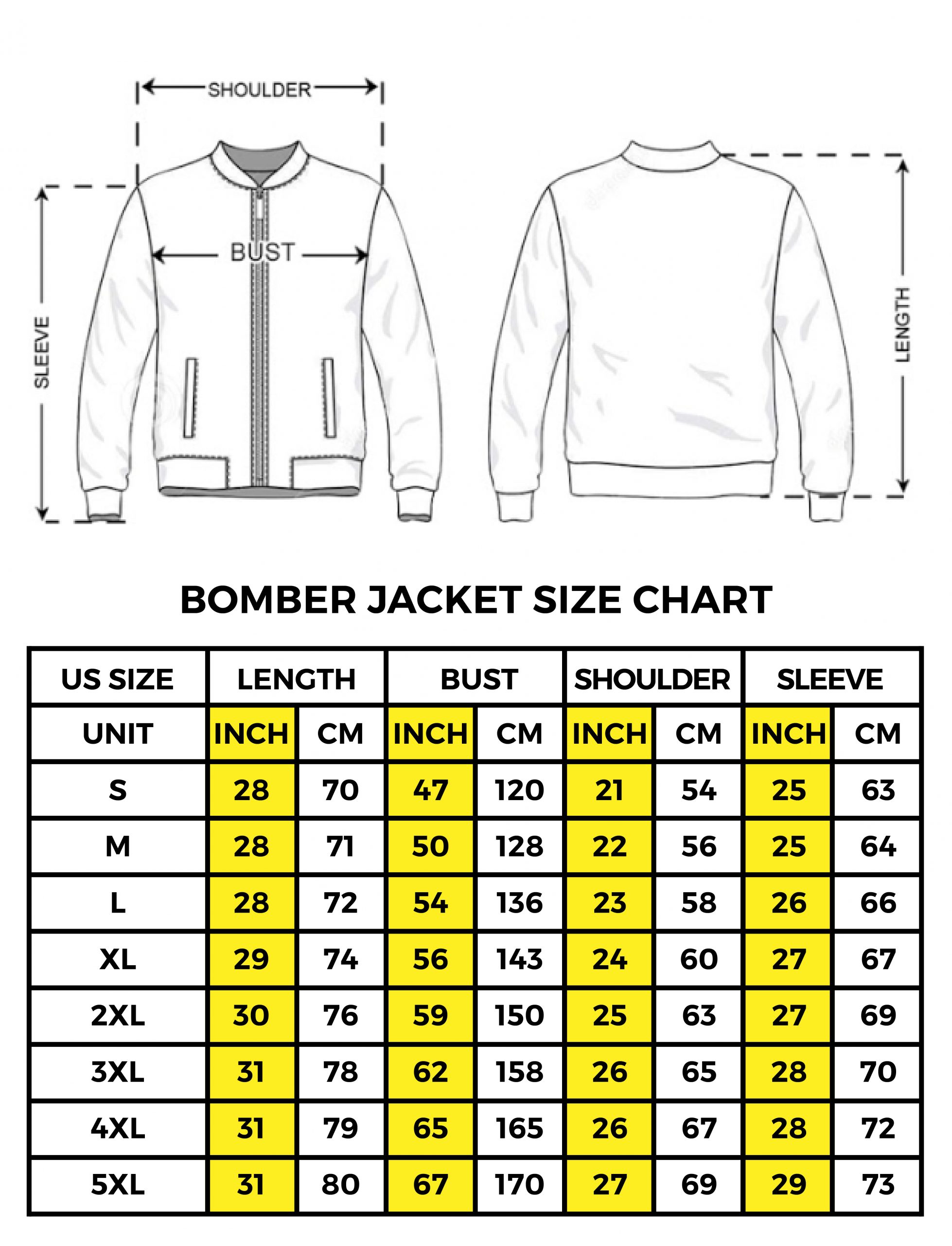 bomber jacket size chart 01 scaled 1 - One Piece Shop