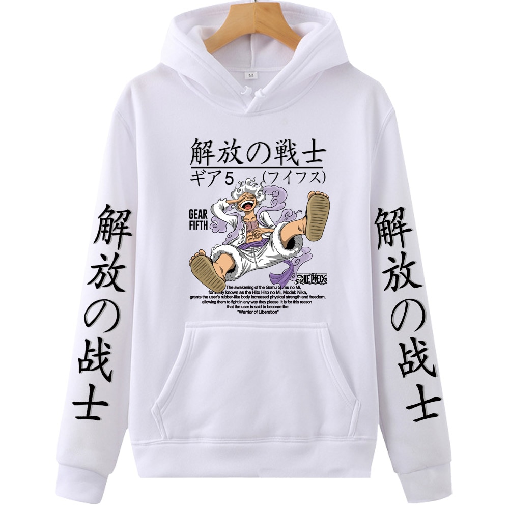 2023 Anime One Piece Hoodie Luffy Sun God Hoodie 2023 Manga Style Print Tops Fall Harajuku - One Piece Shop